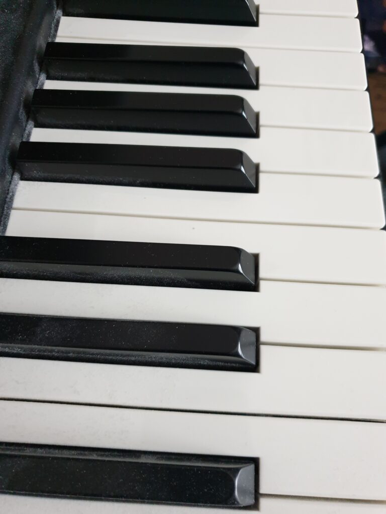 Piano i närbild